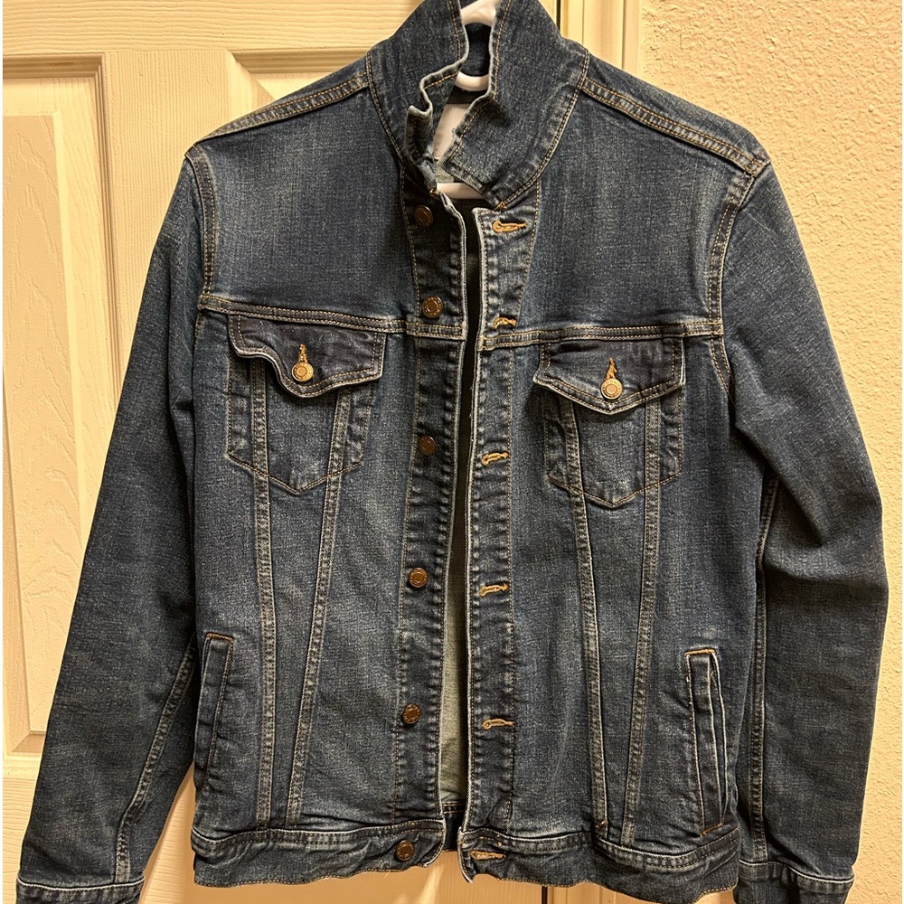 New Old Navy jean jacket, dark blue, small in size.